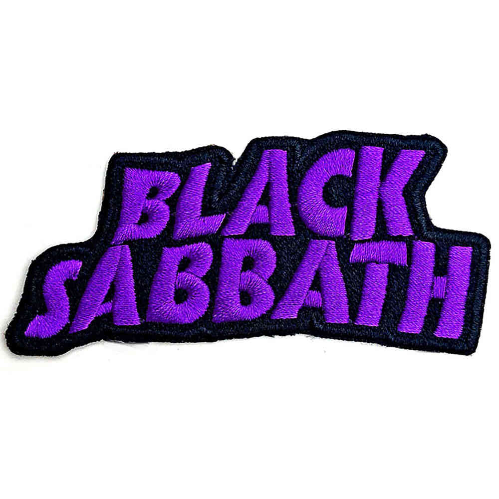 Black Sabbath - Cut Out Wavy Logo Patch - Lila/Schwarz